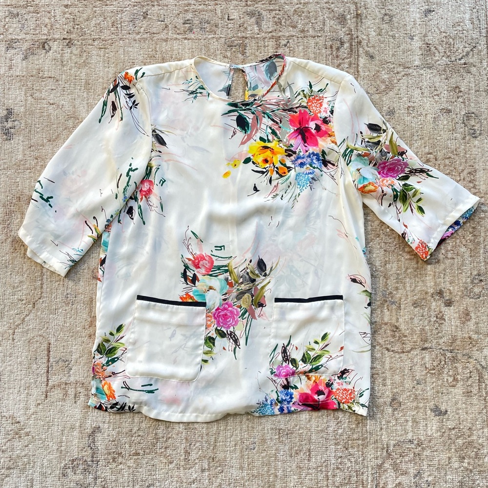 Gorgeous Zara floral print 3/4 length sleeved